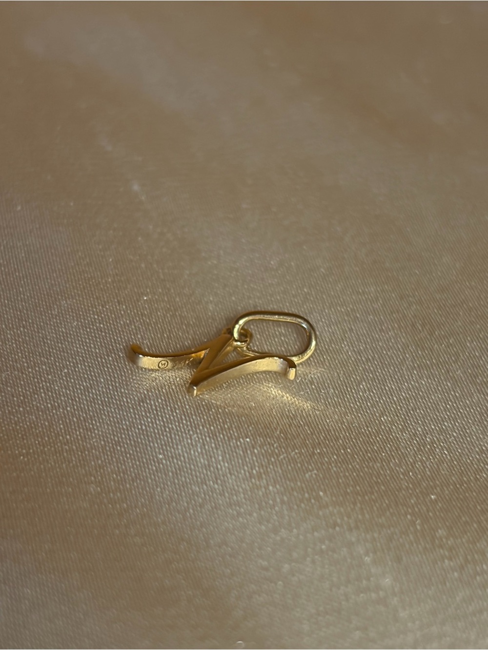 Mejuri 14k Solid Gold Initial Pendant “N”